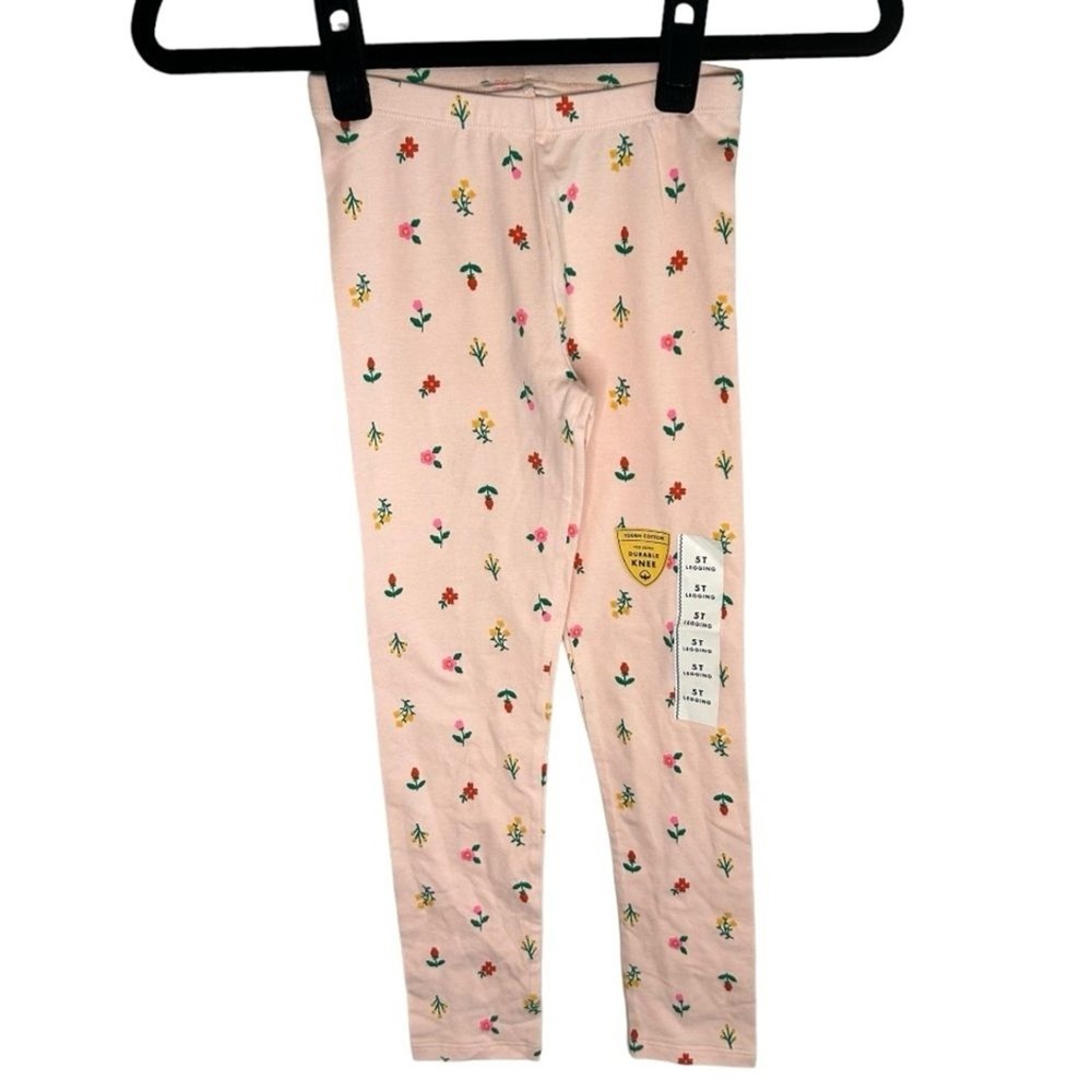 Cat & Jack Girls 5T Outfit Set Monster Truck Shirt Pink Floral Leggings NWT - Picture 3 of 4